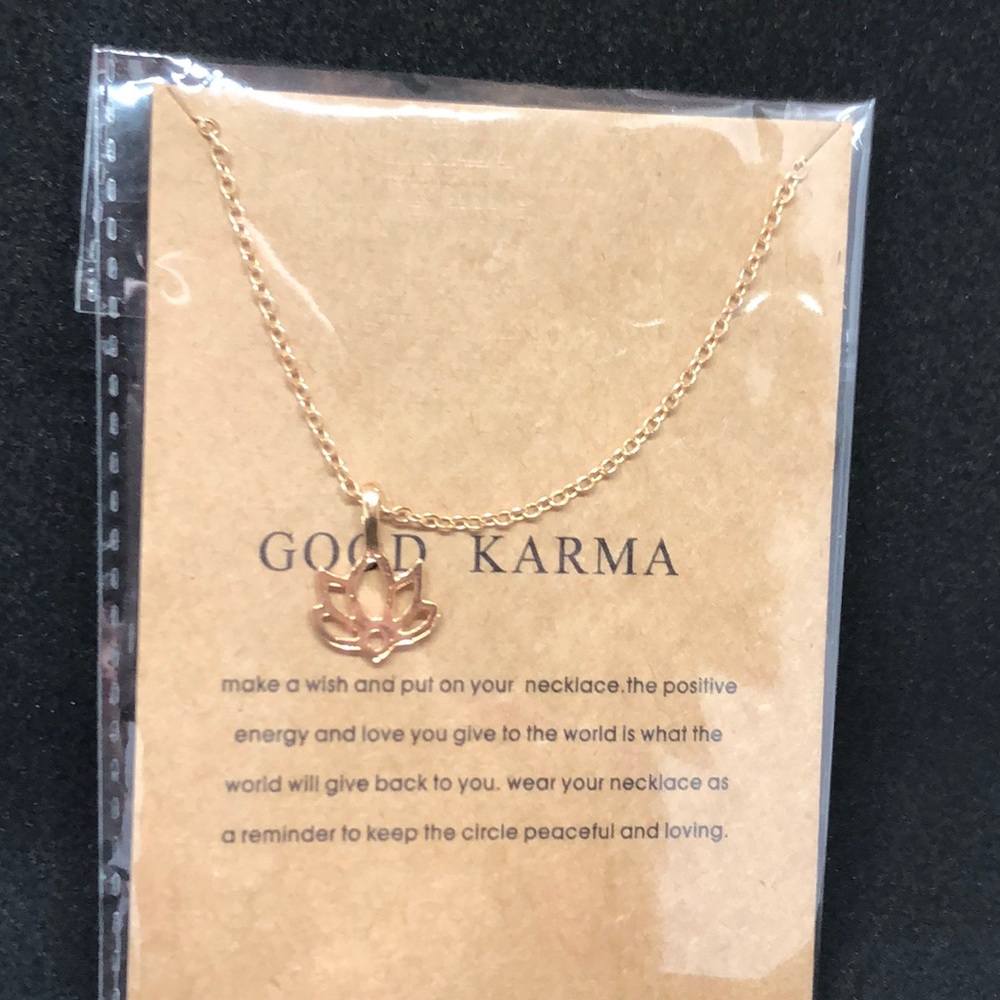 Good karma lotus necklace Brand new!